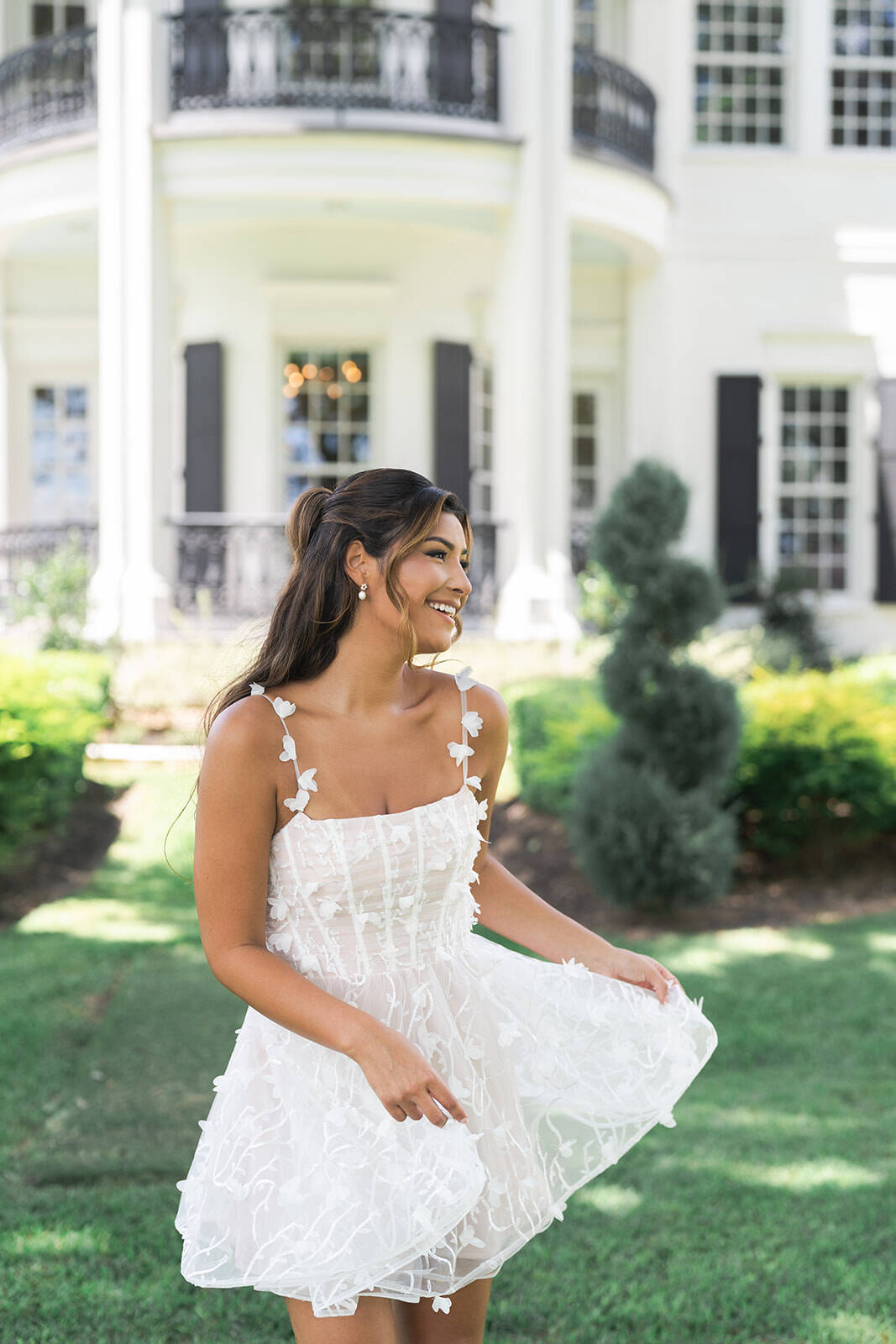white christmas dresses Powder Blue Stone Embroidered Engagement Gown S
